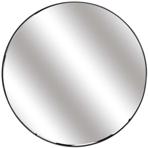 Miroir rond avec étagère en fer 45 cm