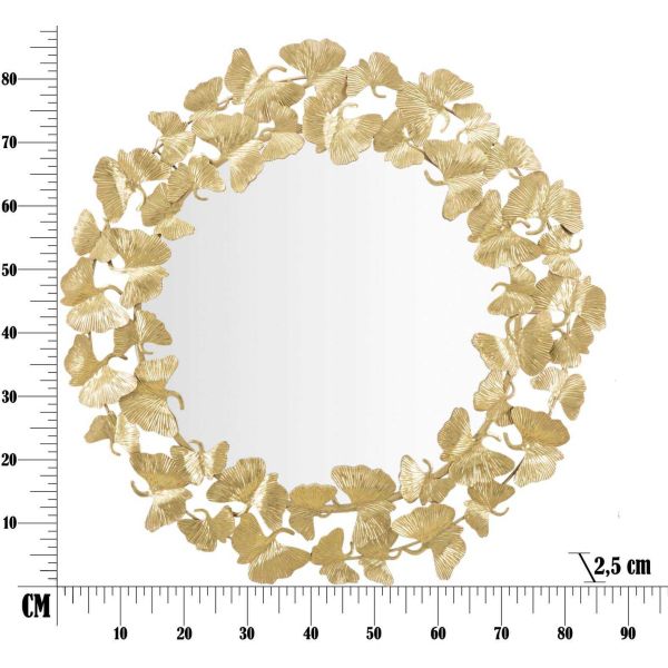 Miroir rond en métal Fogle 87 x 2.5 cm - MAU-0136