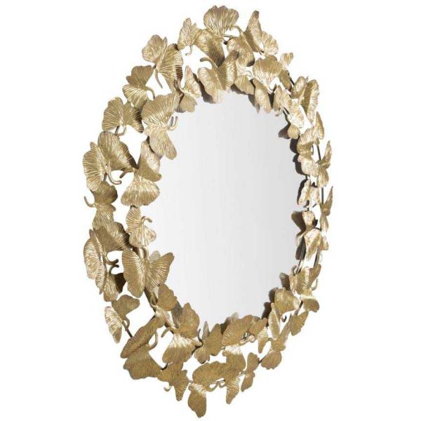 Miroir rond en métal Fogle 87 x 2.5 cm