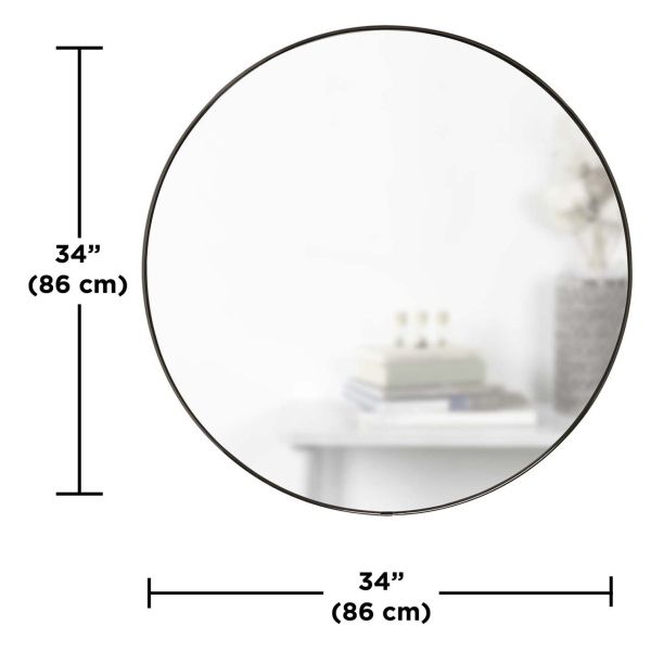 Miroir rond en métal 86 cm Hubba - UMB-0600