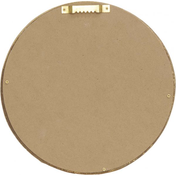 Miroir baroque rond en polyrésine 24.5 cm Gold - DUT-0113