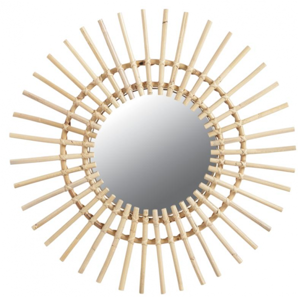 Miroir rotin Soleil