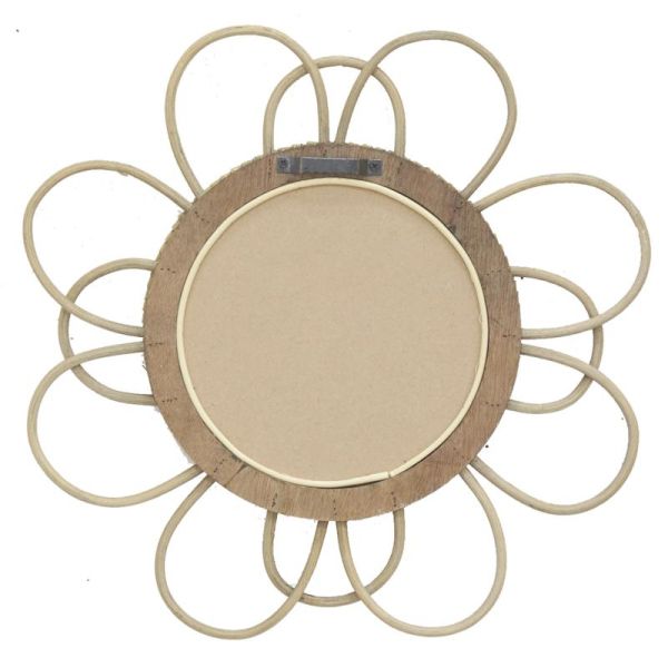 Miroir en rotin fleur - 19,90