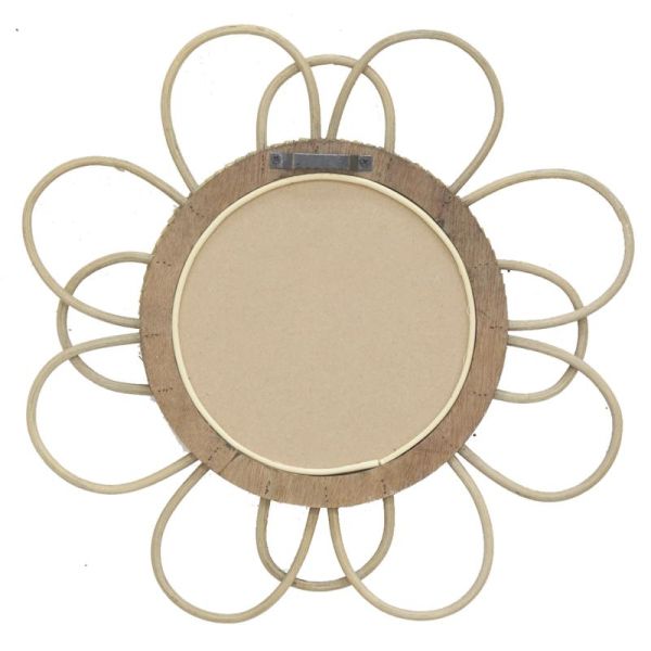 Miroir en rotin fleur - 19,90