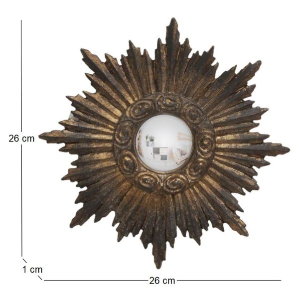 Miroir soleil oeil sorcière en polyrésine Rome 26 cm - 20,68