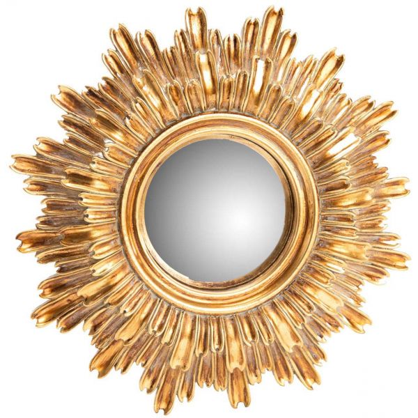 Miroir soleil en polyrésine Constance 24 cm