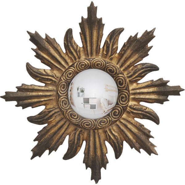 Miroir de sorcière en polyrésine Soleil 31 cm