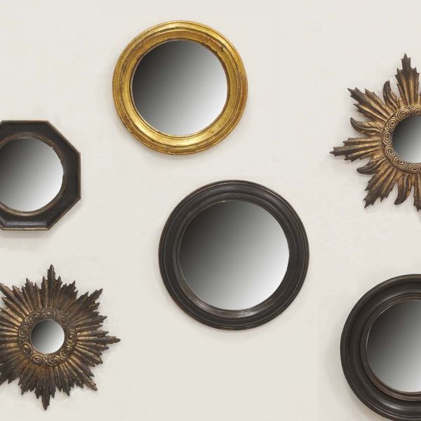 Miroir de sorcière en polyrésine Soleil 31 cm - Baroque