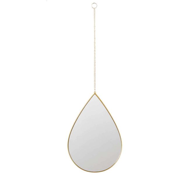 Miroir suspendu goutte doré (Lot de 3) - CMP-4755