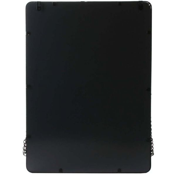 Miroir avec tablette et chainettes en métal noir 50 cm - 23,90