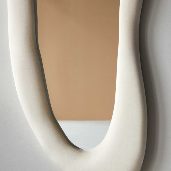 Miroir en tissu beige Louisville 66 x 185 cm - 8