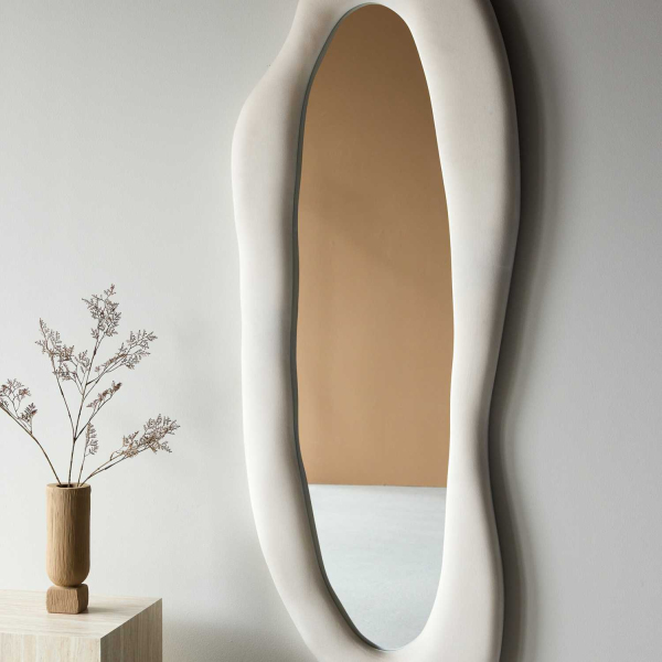 Miroir en tissu beige Louisville 66 x 185 cm - VENTURE HOME