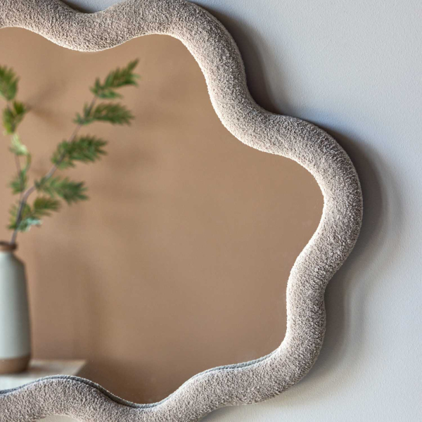 Miroir en tissu bouclette Kungsbacka 70 x 70 cm - 7