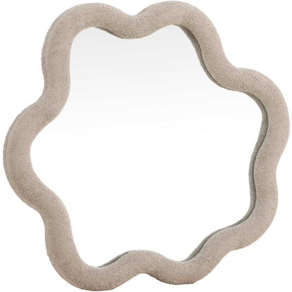 Miroir en tissu bouclette Kungsbacka 70 x 70 cm - VEN-1144