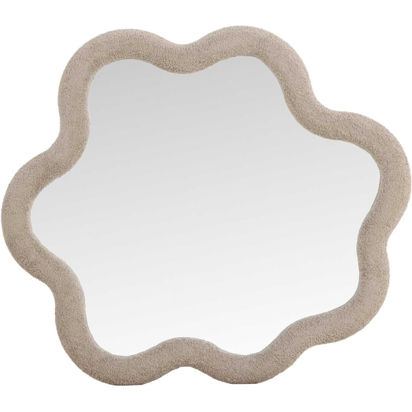 Miroir en tissu bouclette Kungsbacka 70 x 70 cm