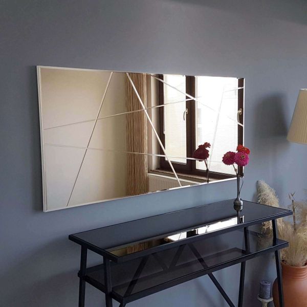 Miroir en verre 130 x 62 cm - HANAH HOME