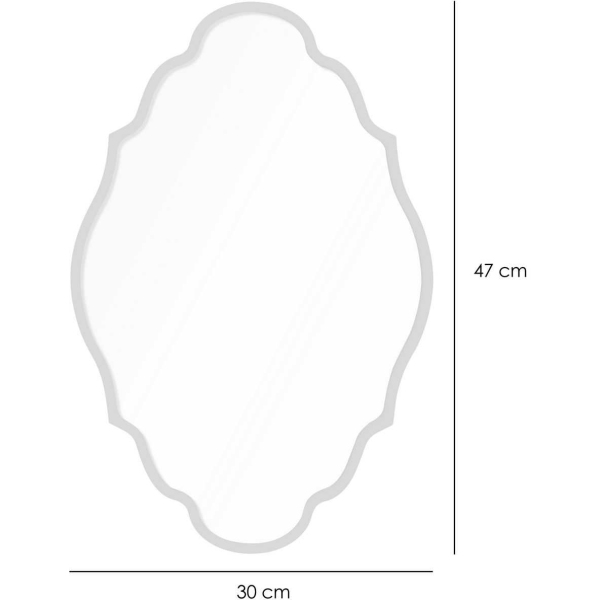 Miroir en verre et MDF 30 x 47 cm Axis - ASI-2359