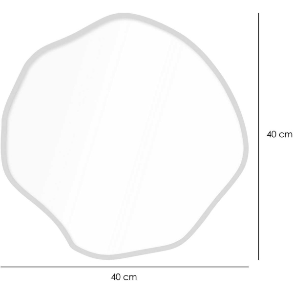 Miroir en verre et MDF 40 x 40 cm Bowed - ASI-2361