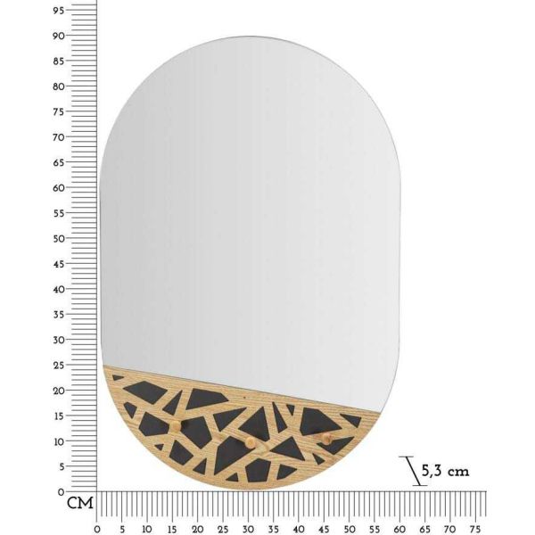 Miroir en verre et mdf Abiti 60 x 5.3 x 90 cm - MAU-0367