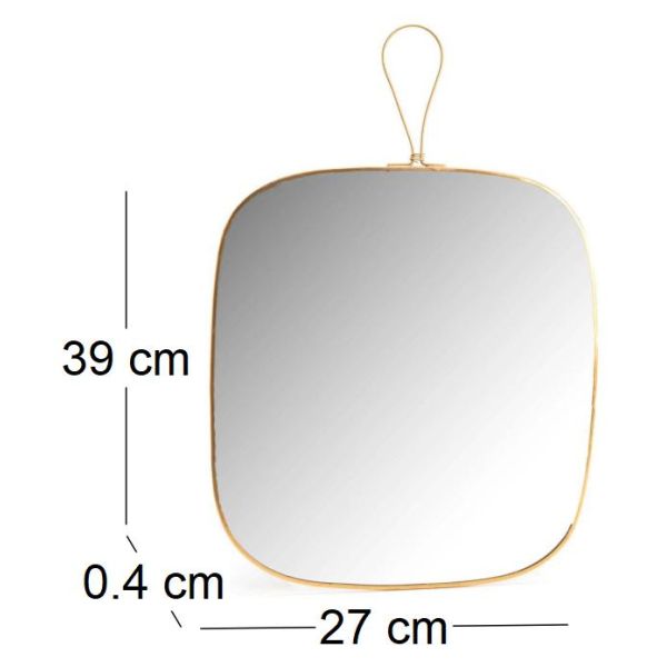 Miroir en verre et métal doré James - AMA-4970