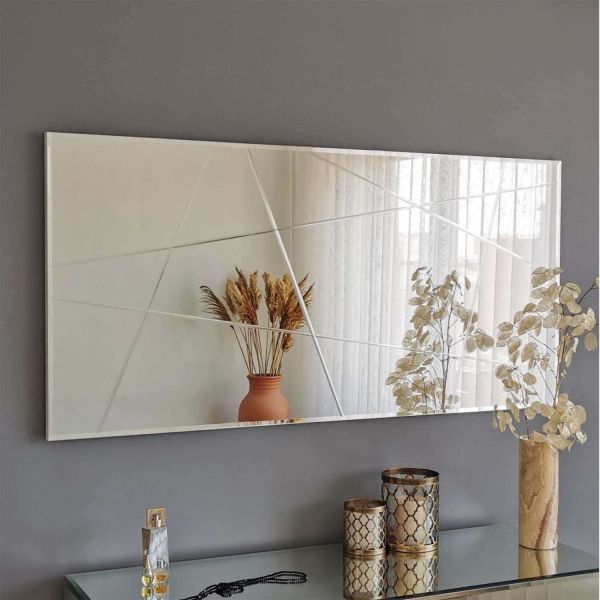 Miroir en verre 130 x 62 cm - HANAH HOME
