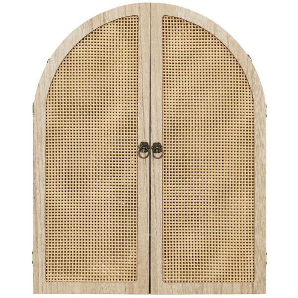 Miroir à volets en mdf et canage Bali - CMP-5333