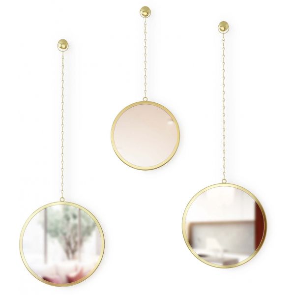 Miroirs ronds suspendus Dima (Lot de 3) - 5