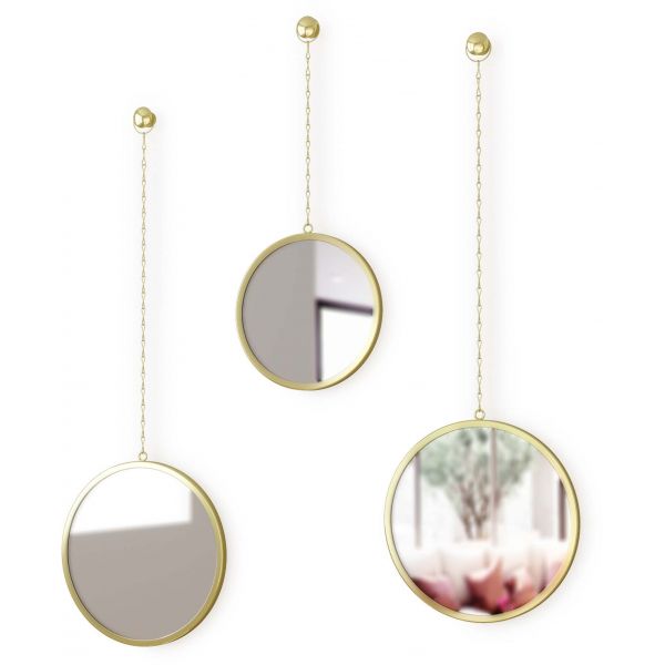 Miroirs ronds suspendus Dima (Lot de 3) - 57,90