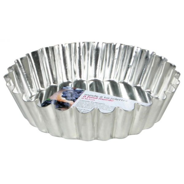 Moule à mini quiche 10.5cm en acier étamé (Lot de 2) - CHE-0201