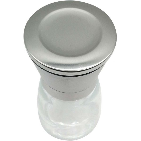 Moulin à poivre et sel en inox et verre - CMP-3684