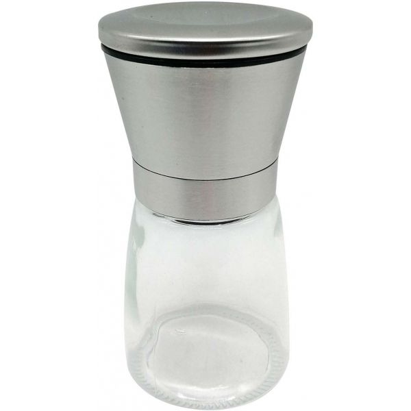 Moulin à poivre et sel en inox et verre