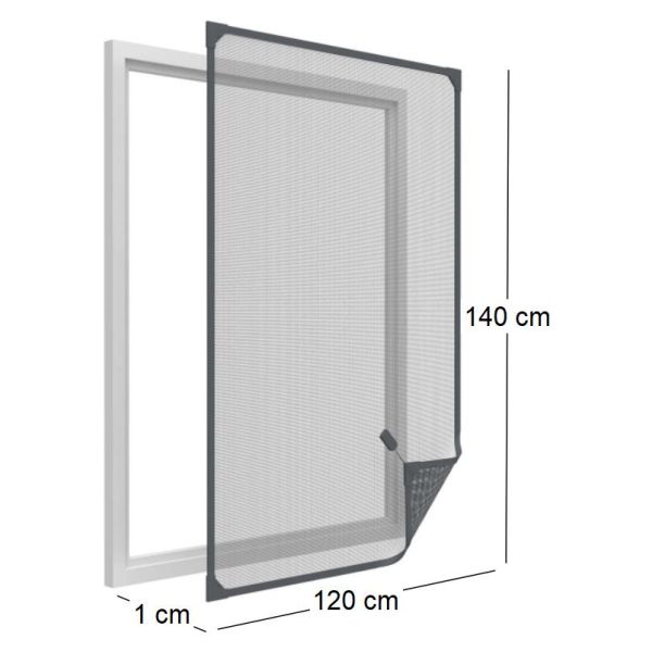 Moustiquaire avec cadre magnétique pour fenêtre anthracite - 6