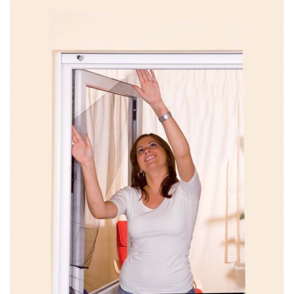 Moustiquaire fenêtre anthracite 18g/m² bande auto-agrippante 7,5 mm (Lot de 3) - 9,90