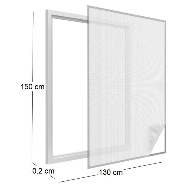 Moustiquaire fenêtre blanc 28g/m² bande auto-agrippante 9,5 mm - 5