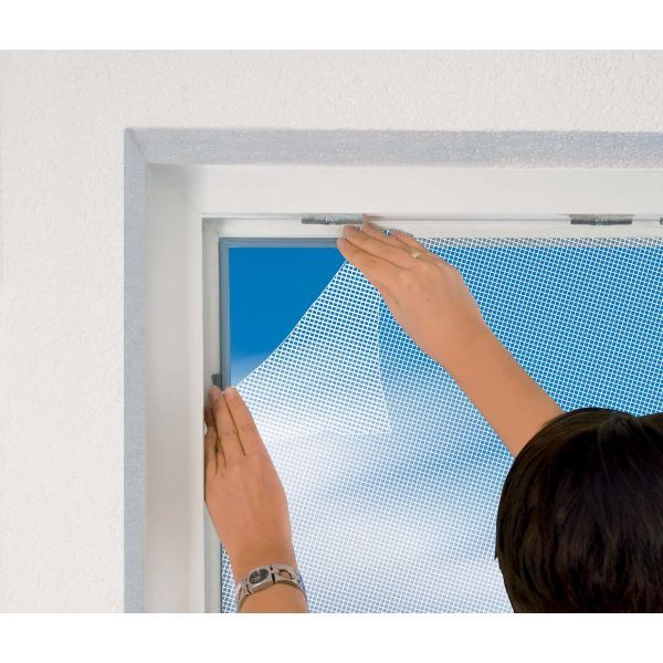 Moustiquaire fenêtre blanc 28g/m² bande auto-agrippante 9,5 mm - EASY LIFE