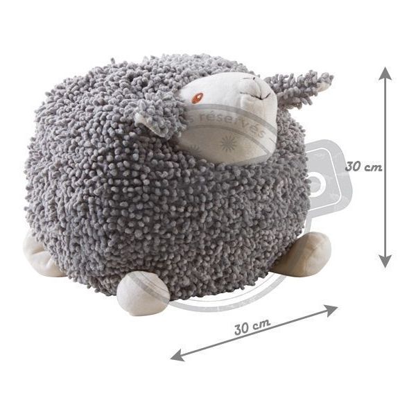 Mouton en coton gris Shaggy - AUBRY GASPARD