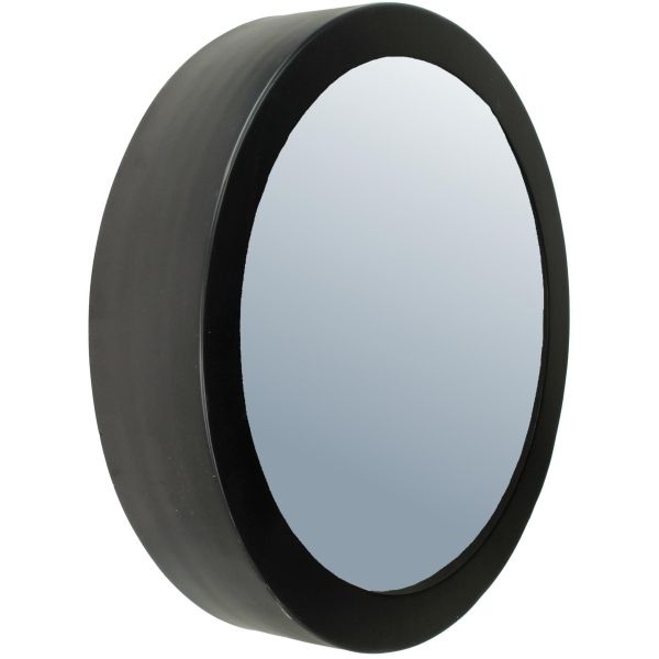 Miroir rond bord large en métal 50 cm