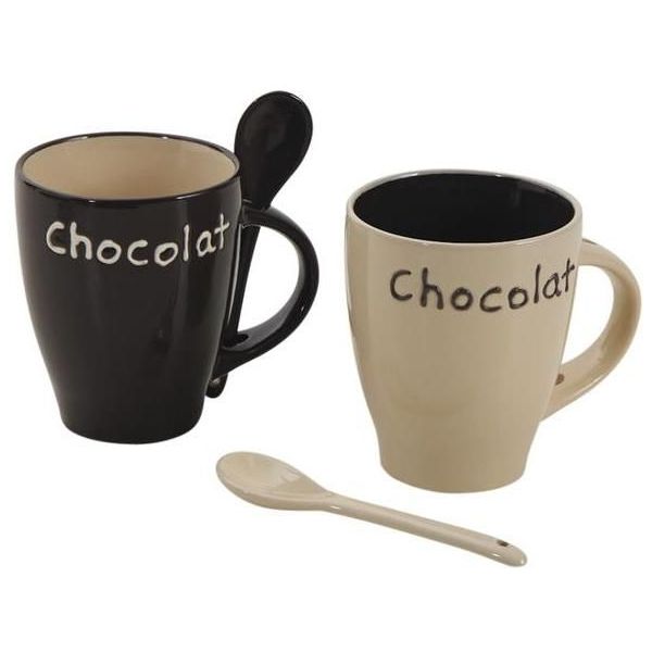 Mug à chocolat en grès (Lot de 2)