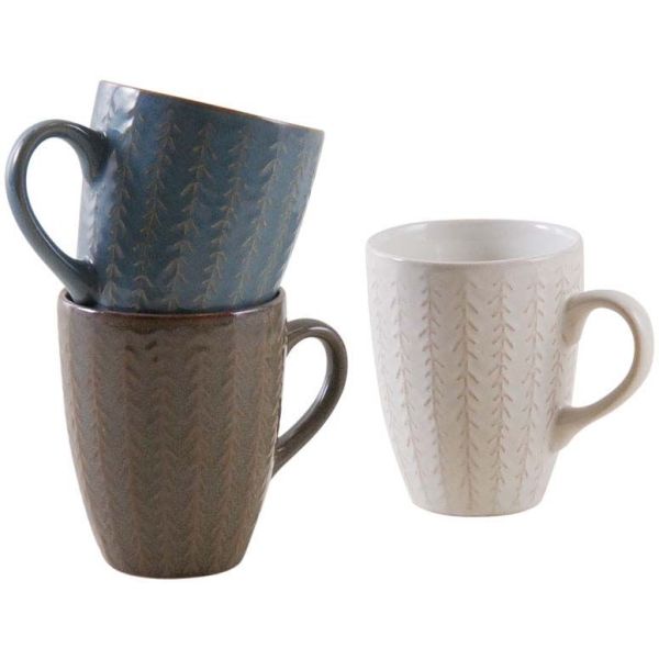 Mug classique en grès Chevrons - AUBRY GASPARD