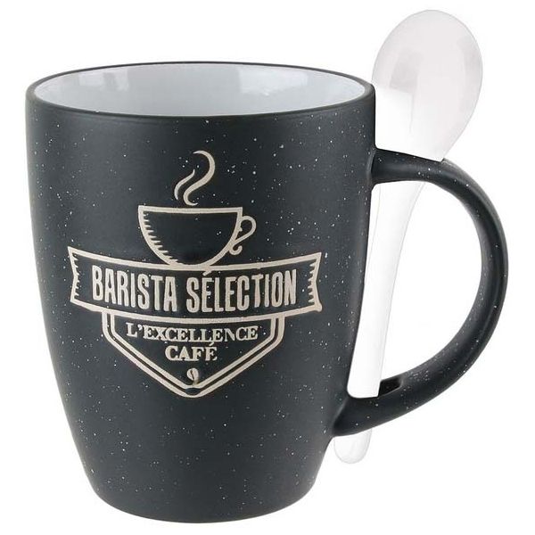 Mug avec cuillère en grès Barista Sélection 360 ml