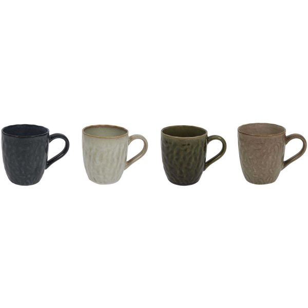 Mug en grès Relief 33 cl (Lot de 4)