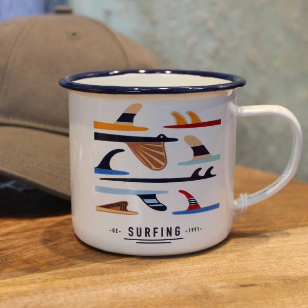 Mug en métal émaillé Surfing - BATELA