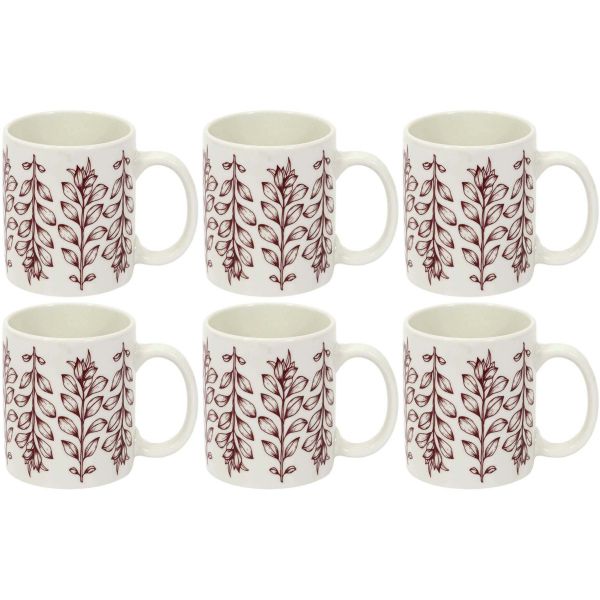 Mug en porcelaine Cottage 35 cl (Lot de 6)