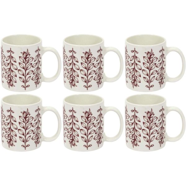 Mug en porcelaine Cottage 35 cl (Lot de 6)