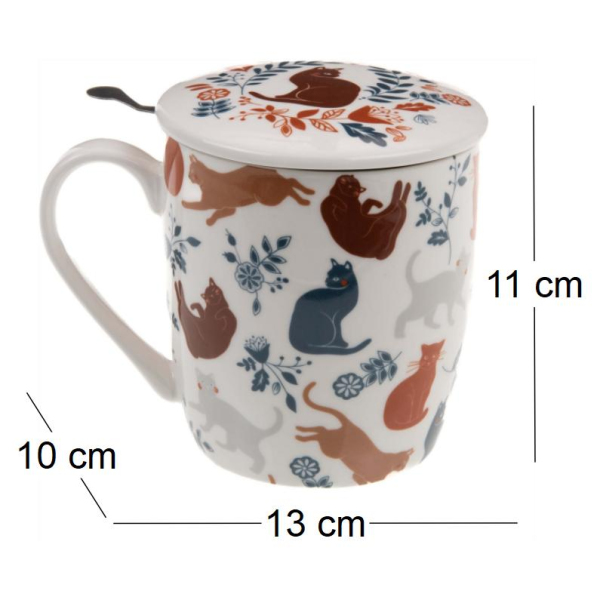 Mug en porcelaine imprimé avec filtre Léo - AMA-4934