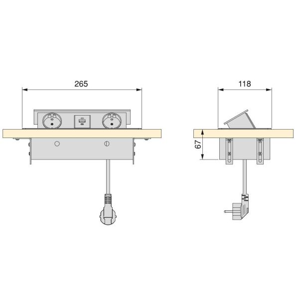 Multiconnecteur pour bureau Atom 26 Lite - EMU-0129