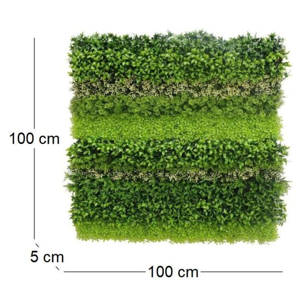 Mur végétal en plastique 1 m x 1 m - SOP-0152