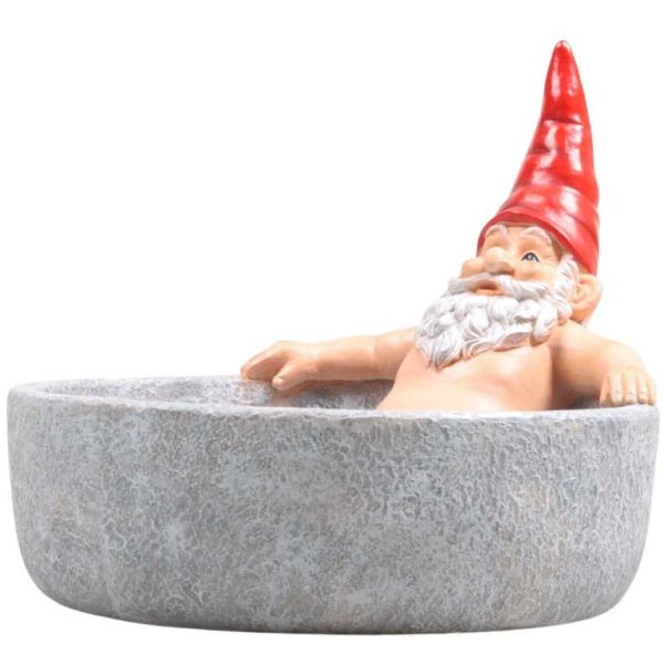Nain de jardin dans bain d'oiseau en résine - 57,90