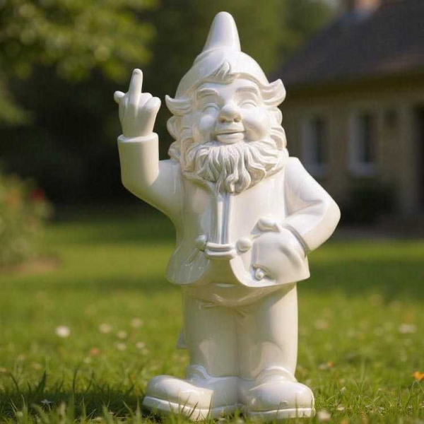 Nain de jardin en résine F*ck 16 x 12 x 32 cm - STOOBZ