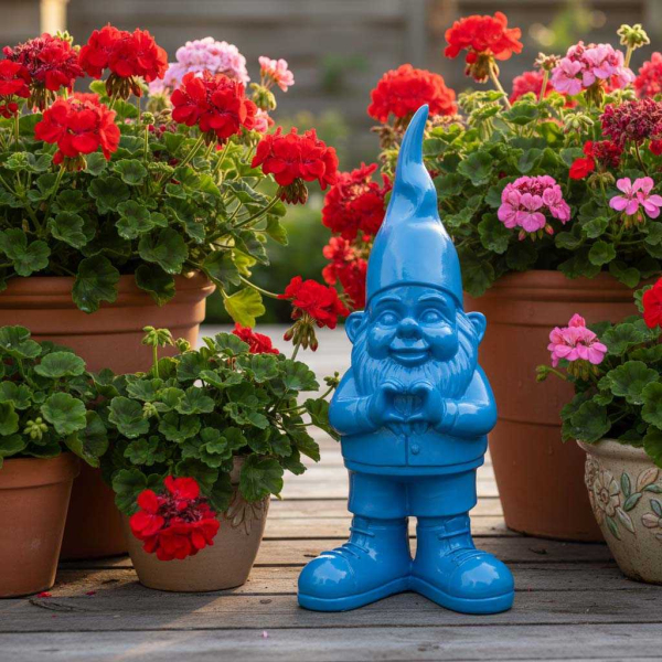 Nain de jardin en résine Cœur 10 x 13 x 29 cm - STOOBZ